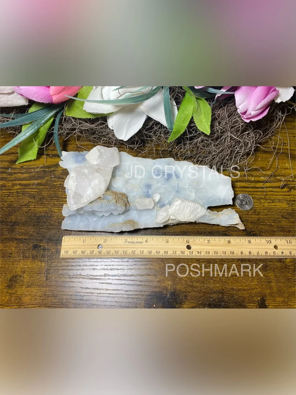 Large Blue Chalcedony & Mangano Calcite